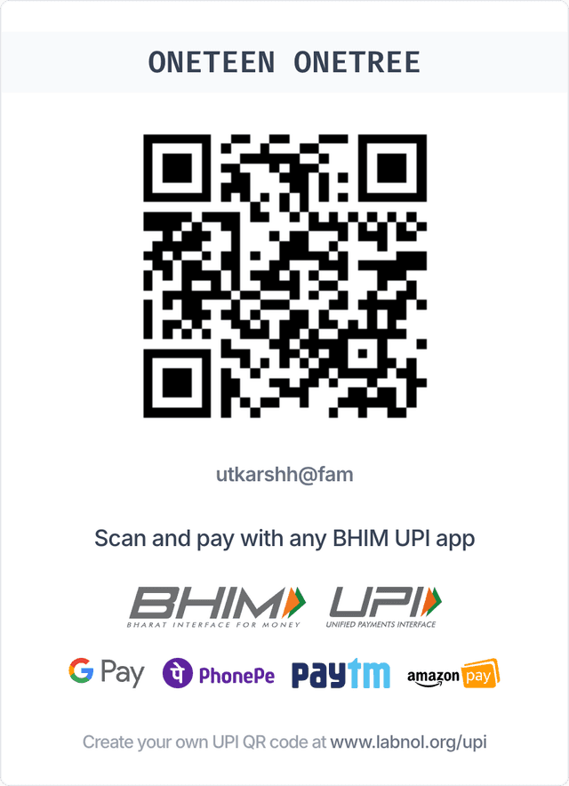 OneTeenOneTree UPI QR code